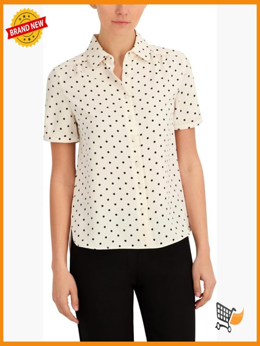 Short Sleeve Peter Pan Collar Blouse
